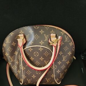 Louis Vuitton Brown and Tan Monogram Shoulder Bag